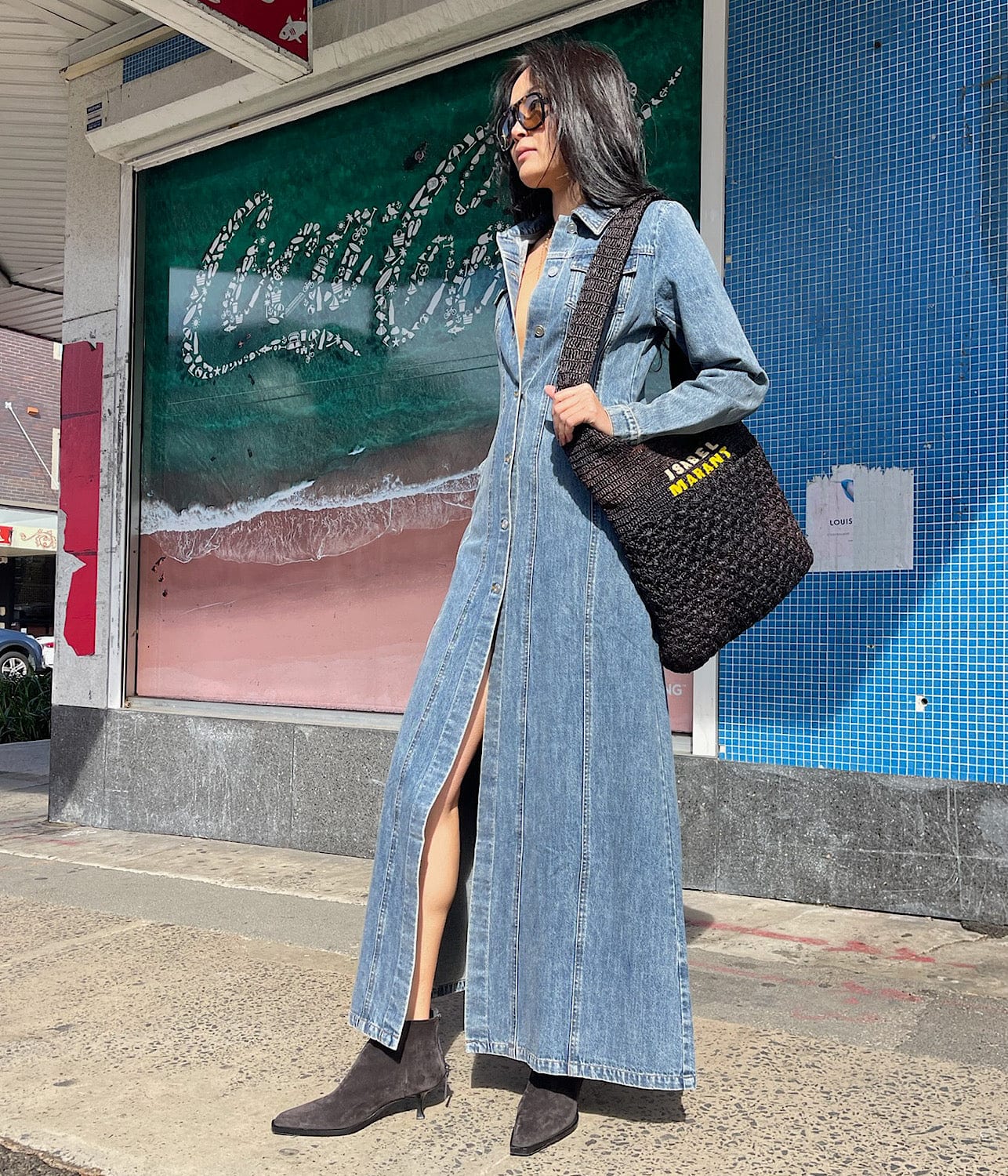 FABIAN DENIM COAT- WASHED INDIGO | COURTNEY ZHENG |  COURTNEY ZHENG FABIAN DENIM COAT- INDIGO