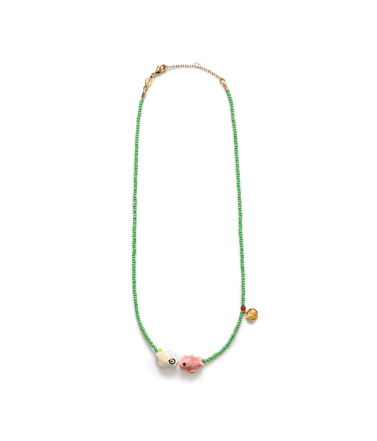 FISH'N KISS NECKLACE | APPLE GREEN | ANNI LU ANNI LU FISH'N KISS NECKLACE | APPLE GREEN