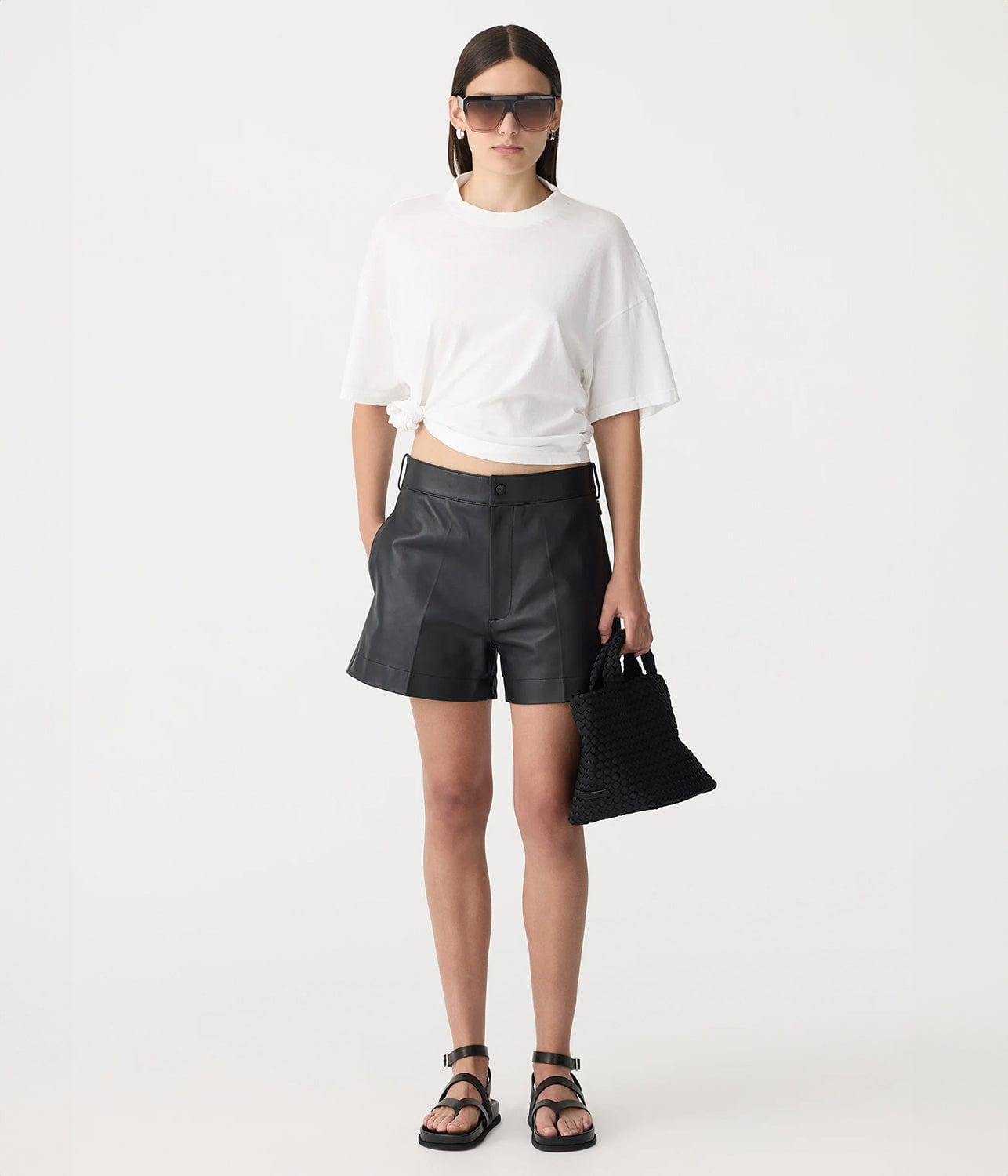 FLOATY NECK BOXY TEE- WHITE | BASSIKE |  BASSIKE FLOATY NECK BOXY TEE- WHITE