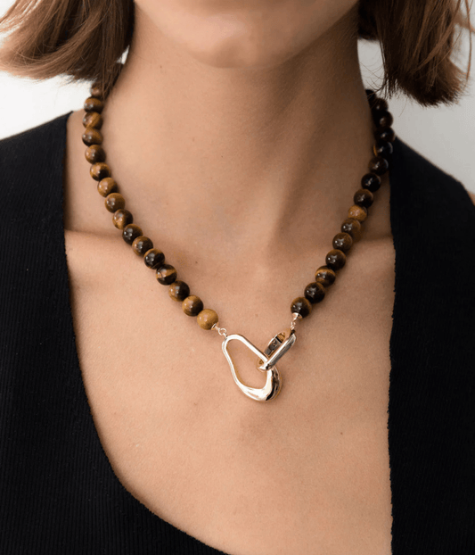 FOUNDATION GEMSTONE NECKLACE | F + H STUDIOS F+H FOUNDATION GEMSTONE NECKLACE GOLD