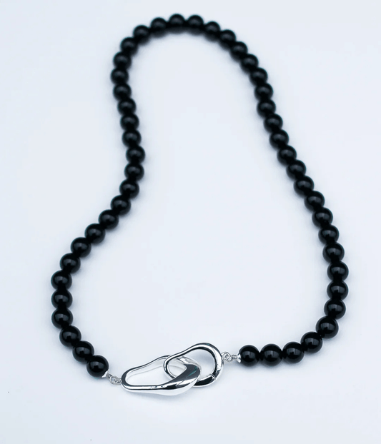 FOUNDATION GEMSTONE NECKLACE | F + H STUDIOS F+H FOUNDATION GEMSTONE NECKLACE SILVER