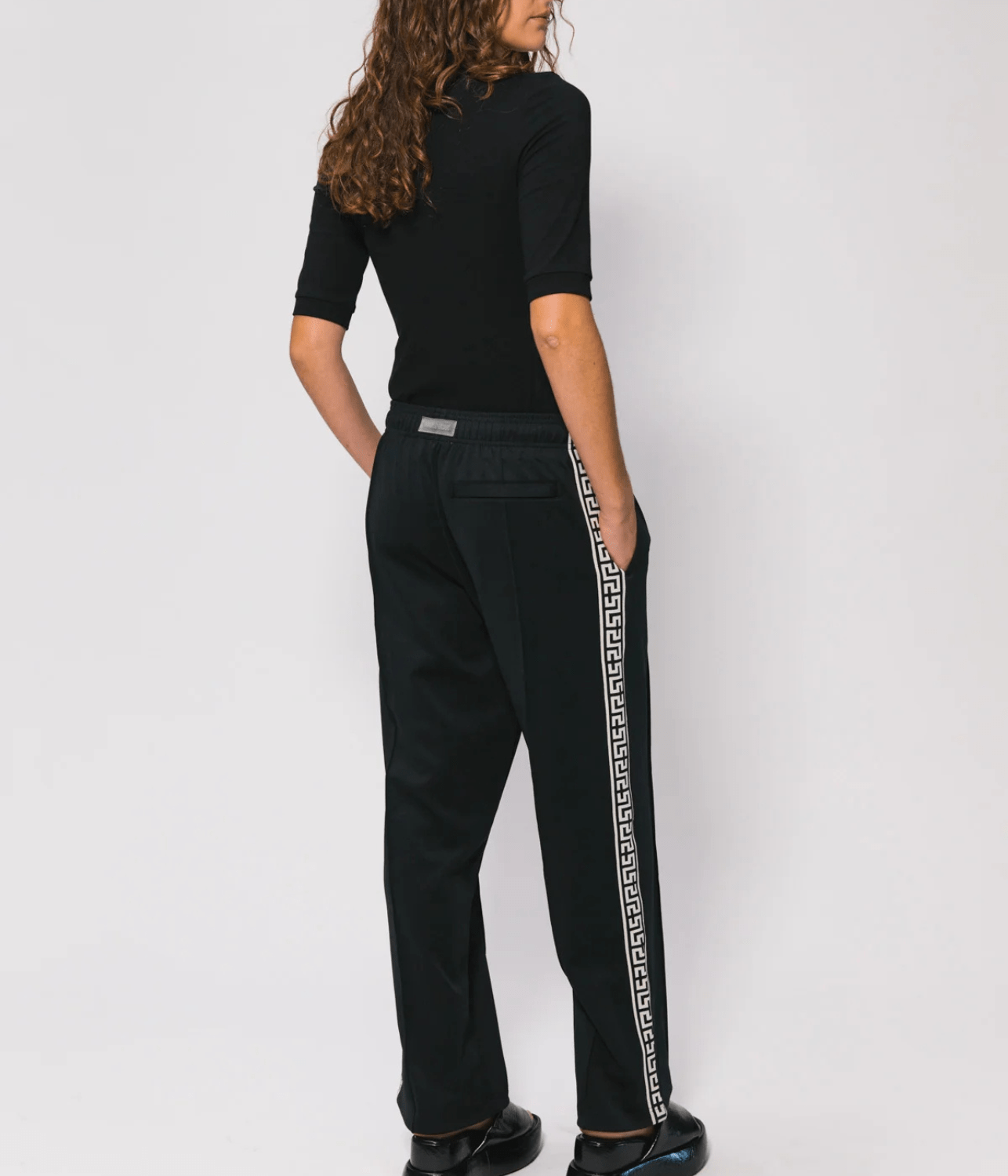 GEO TRACK PANT BLACK | SOMETHING VERY SPECIAL SOMETHING VERY SPECIAL GEO TRACK PANT BLACK