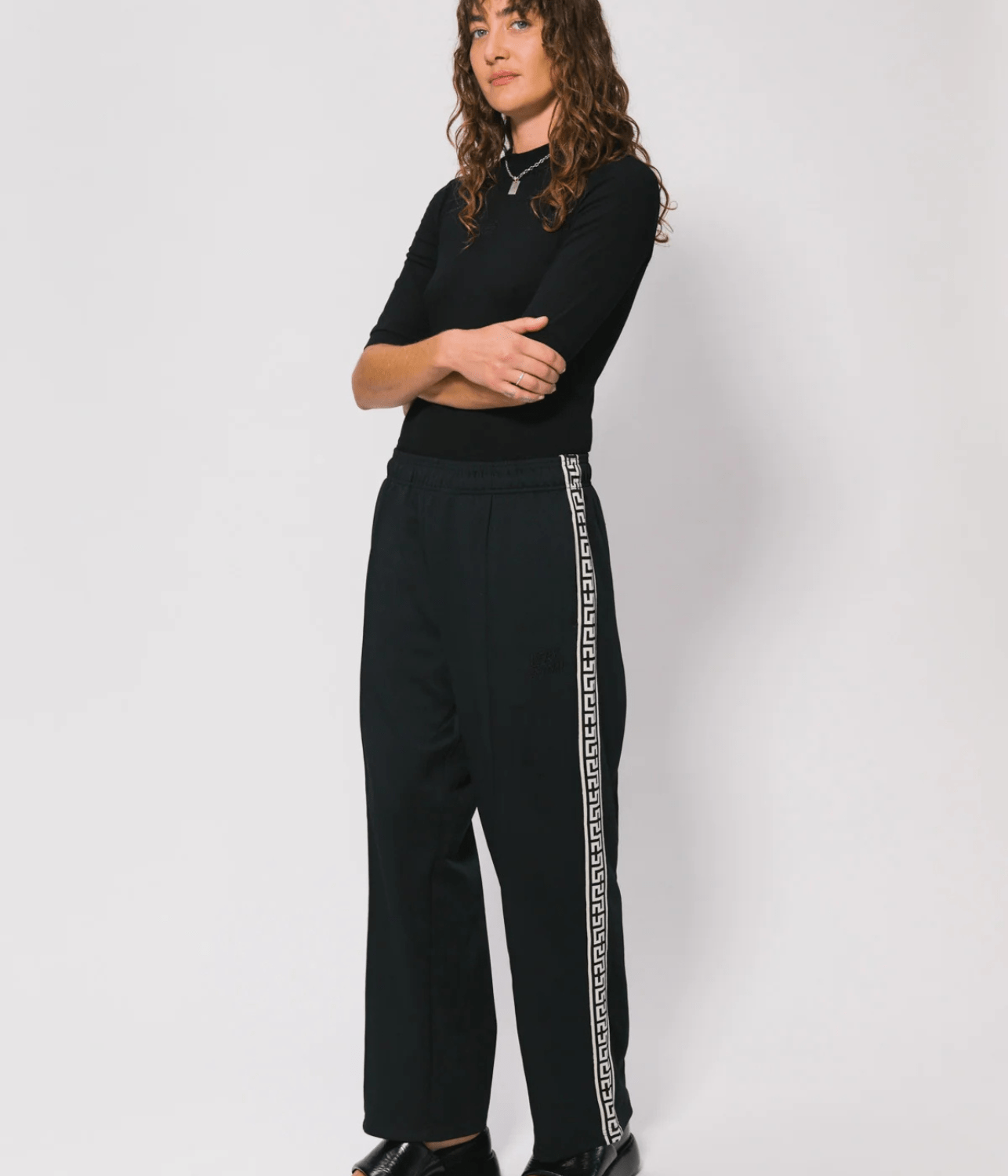 GEO TRACK PANT BLACK | SOMETHING VERY SPECIAL SOMETHING VERY SPECIAL GEO TRACK PANT BLACK