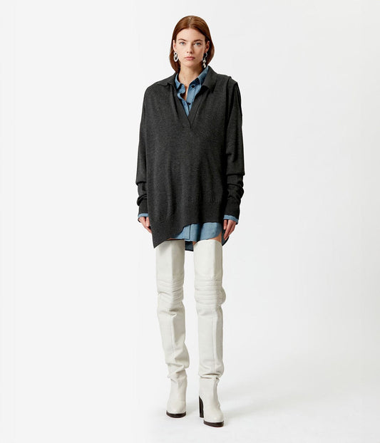 GILIANE PULLOVER- ANTHRACITE | ISABEL MARANT | ISABEL MARANT GILIANE PULLOVER- ANTHRACITE