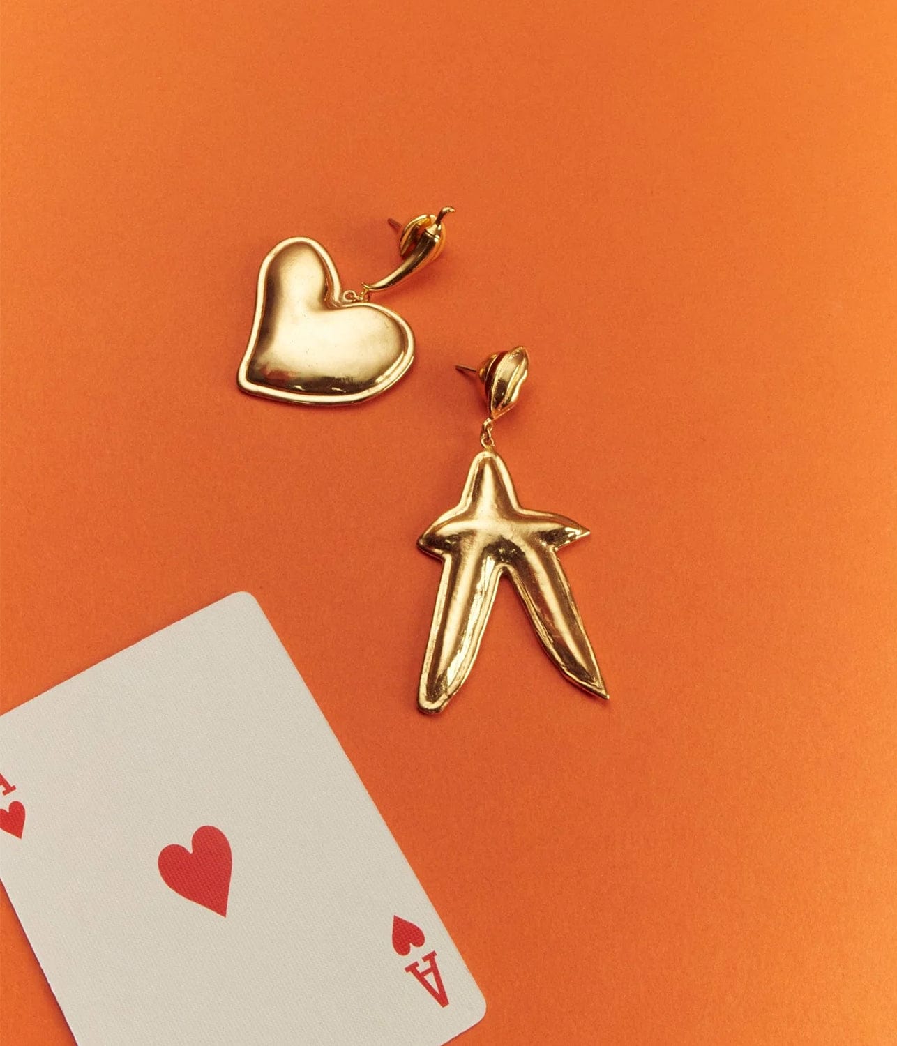 HIGH ROLLER HEAR STAR EARRINGS | ALEMAIS |  ALEMAIS HIGH ROLLER HEART STAR EARRINGS