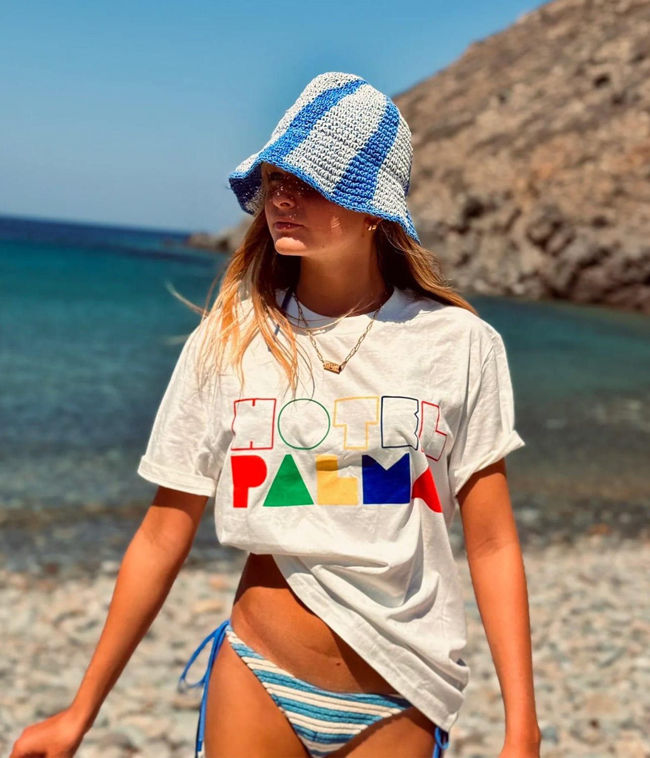 HOTEL PALMA TEE- WHITE | LITTLE PALMA |  LITTLE PALMA HOTEL PALMA TEE- WHITE