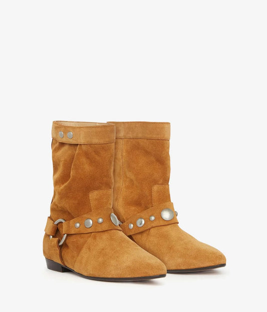 ISABEL MARANT STANIA BOOTS- COGNAC