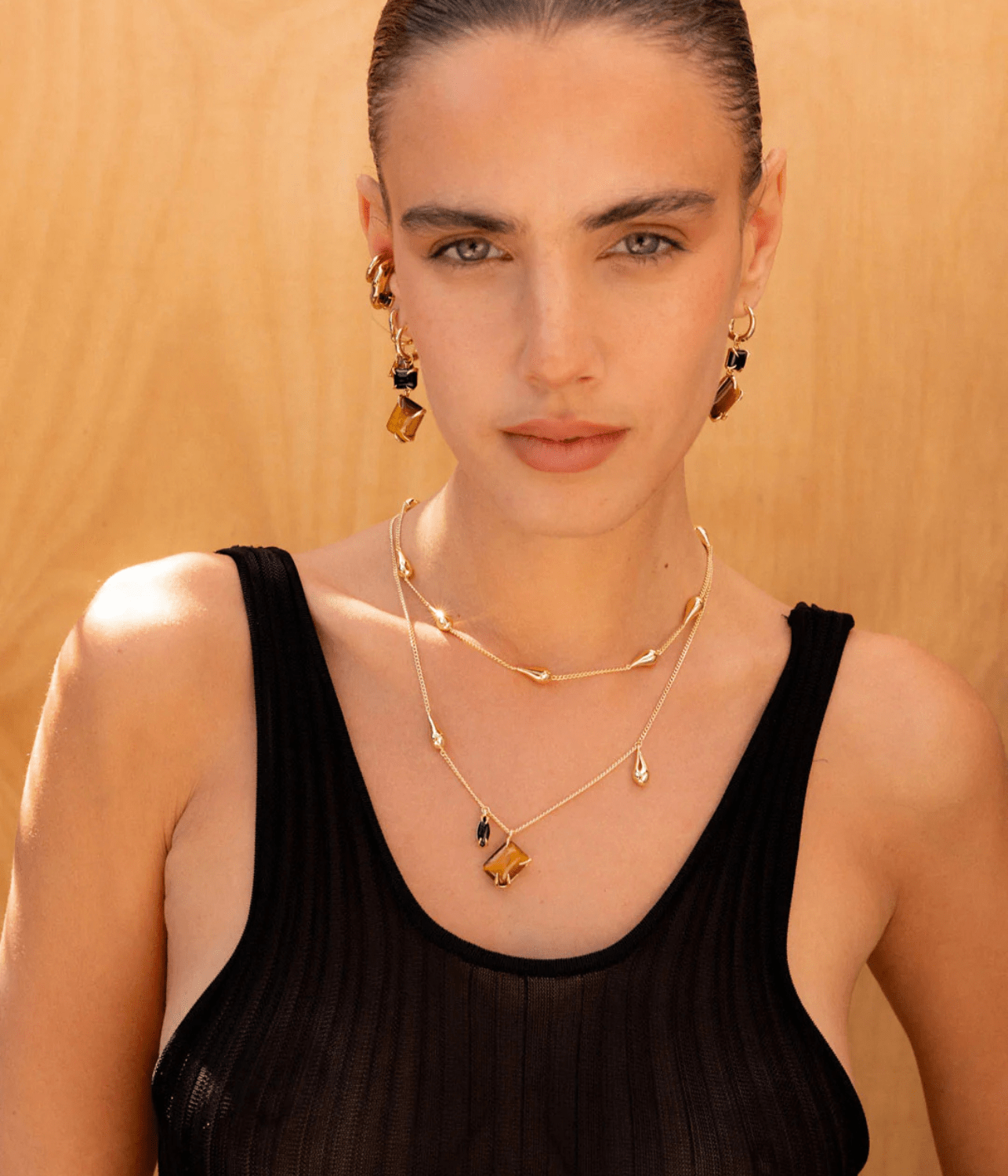 IT’S COMPLICATED GEMSTONE NECKLACE | BRASS F+H STUDIOS IT’S COMPLICATED GEMSTONE NECKLACE | BRASS