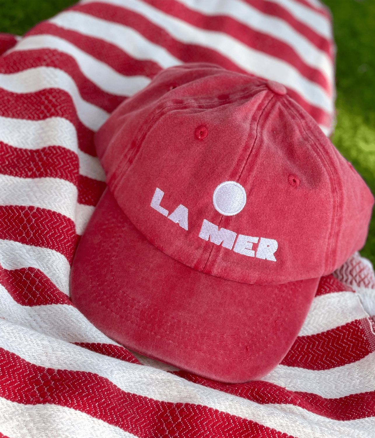 LA MER CAP- FADED GREEN | LITTLE PALMA | LITTLE PALMA LA MER CAP- FADED RED