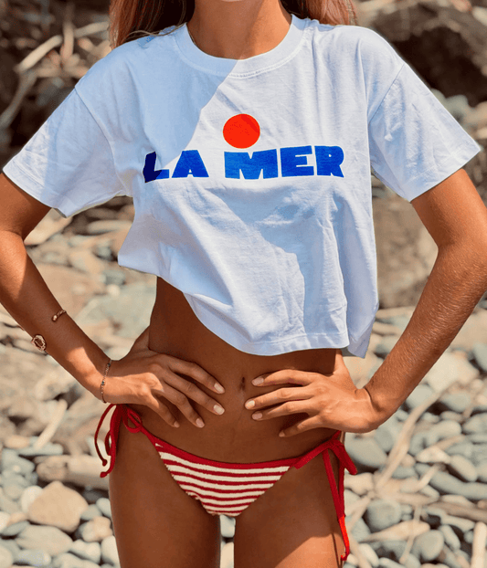 LA MER RED | CROP T-SHIRT | LITTLE PALMA LITTLE PALMA LA MER RED | CROP T-SHIRT
