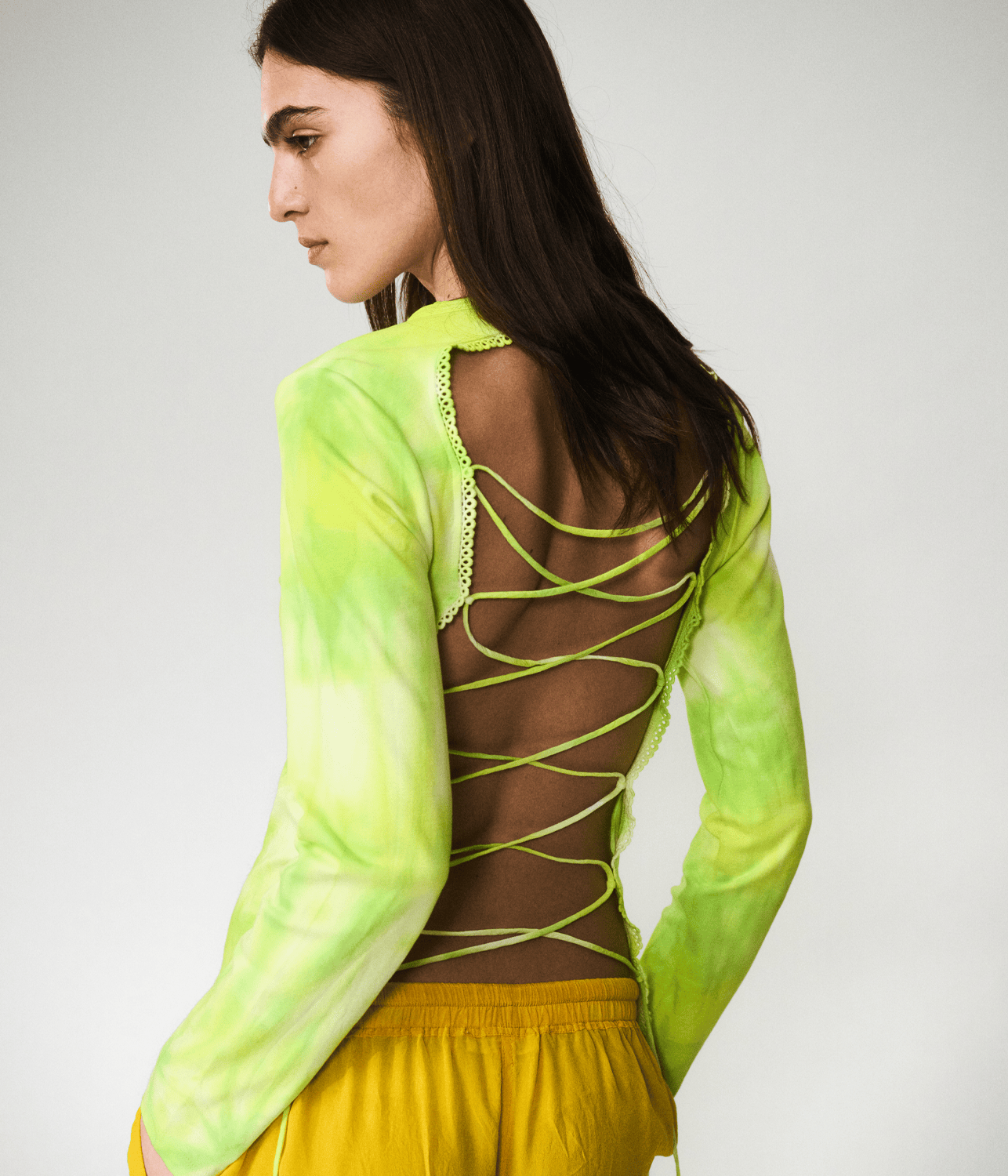 LACE LONG SLEEVE TOP PYTHON | LUUDA  LUUDA LACE LONG SLEEVE TOP PYTHON