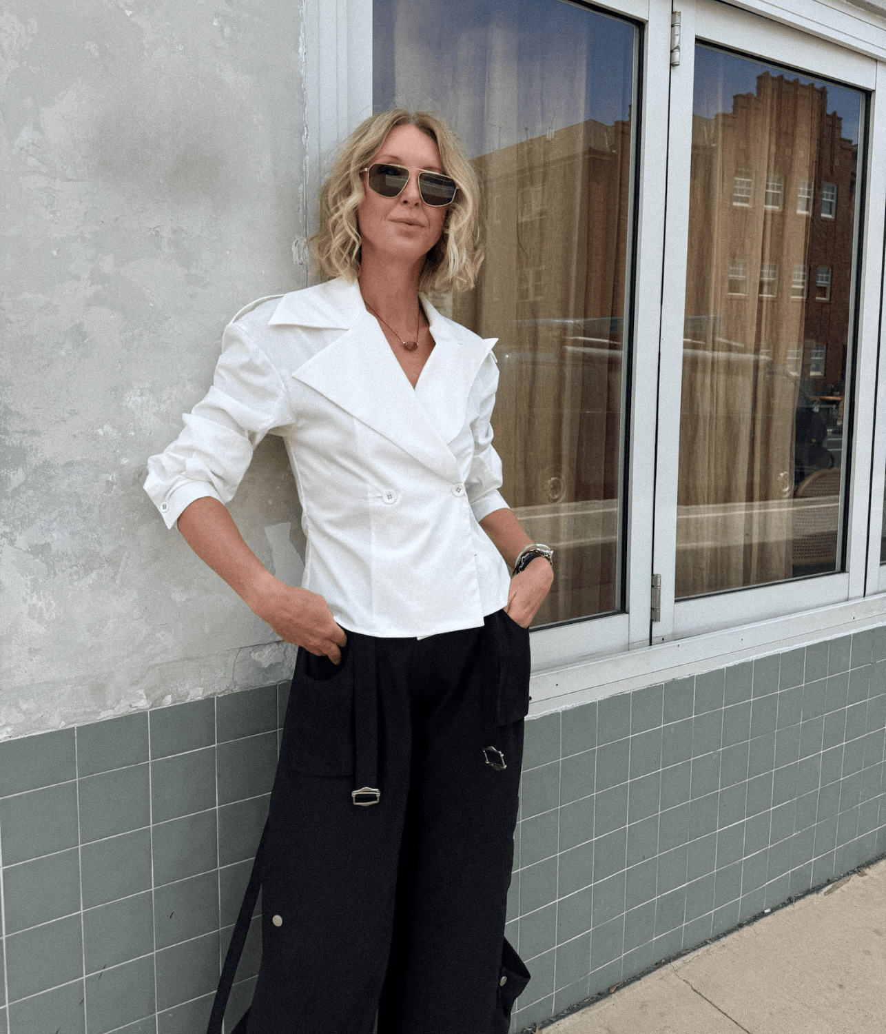 LARSON SILK CREPE CARGO PANTS | COURTNEY ZHENG COURTNEY ZHENG LARSON SILK CREPE CARGO PANTS