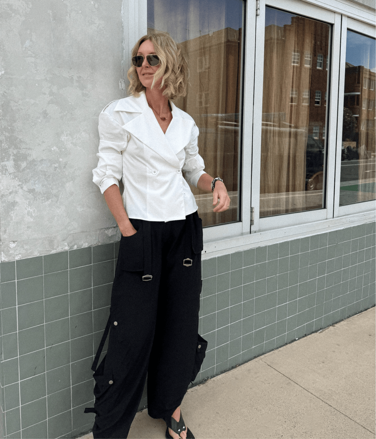 LARSON SILK CREPE CARGO PANTS | COURTNEY ZHENG COURTNEY ZHENG LARSON SILK CREPE CARGO PANTS