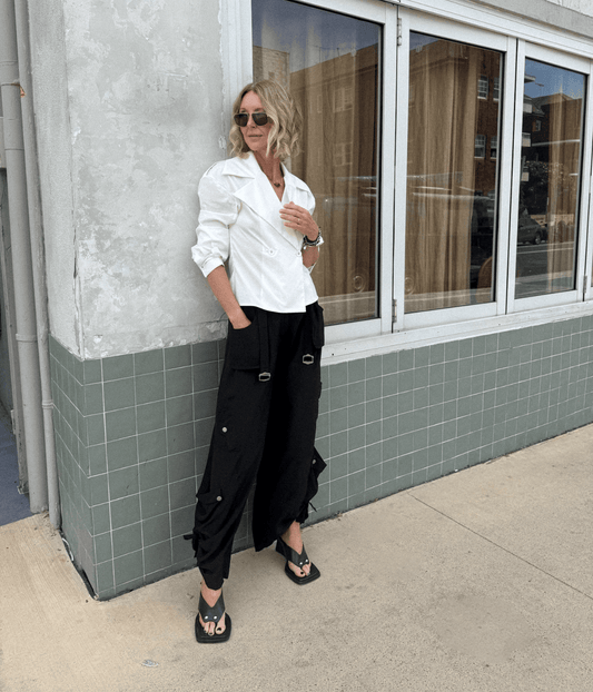 LARSON SILK CREPE CARGO PANTS | COURTNEY ZHENG COURTNEY ZHENG LARSON SILK CREPE CARGO PANTS