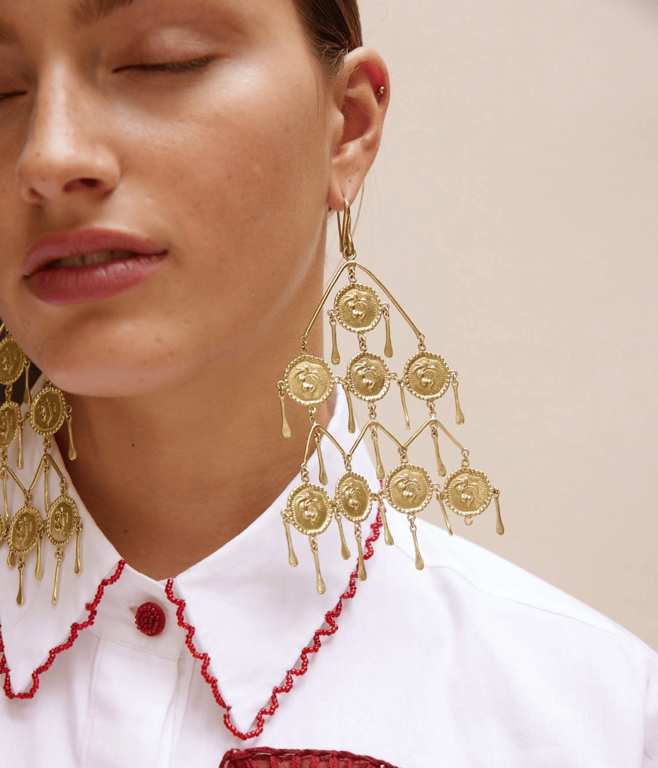 LE JARDIN COIN CHANDALIER EARRINGS | ALEMAIS FOR ARTISTS ONLY LE JARDIN COIN CHANDALIER EARRINGS