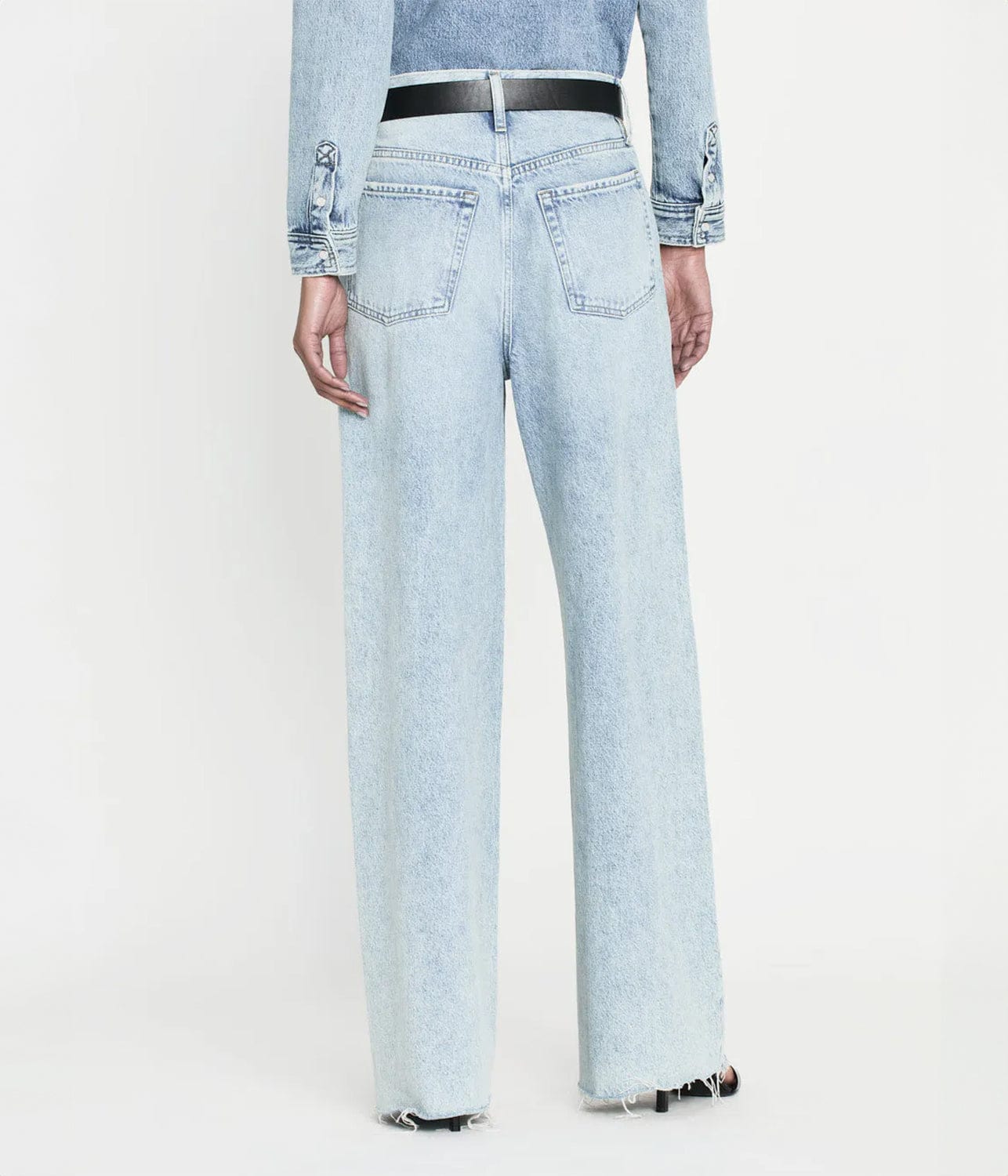 LE LOW BAGGY WIDE LEG JEAN- FIZZ INDIGO | FRAME |  FRAME LE LOW BAGGY WIDE LEG JEAN- FIZZ INDIGO