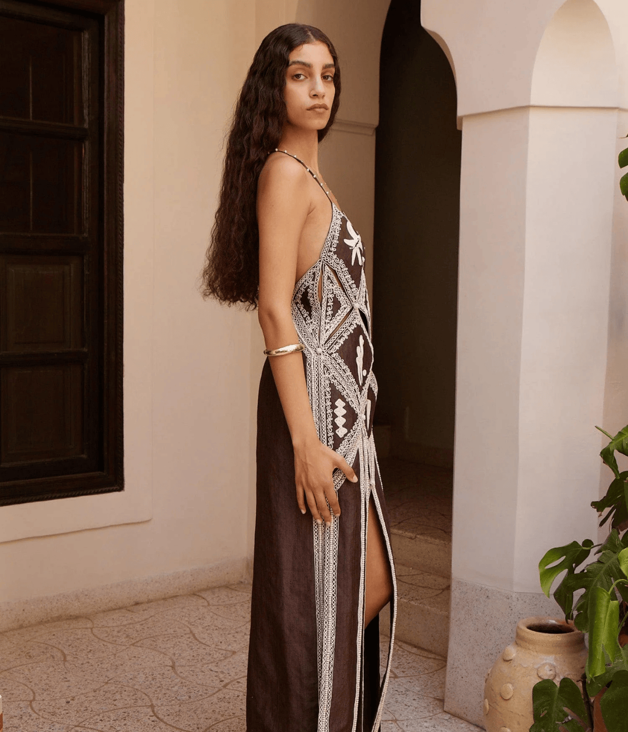 LEANDRA CORDED SLIP MIDI DRESS | ALEMAIS ALEMAIS LEANDRA CORDED SLIP MIDI DRESS