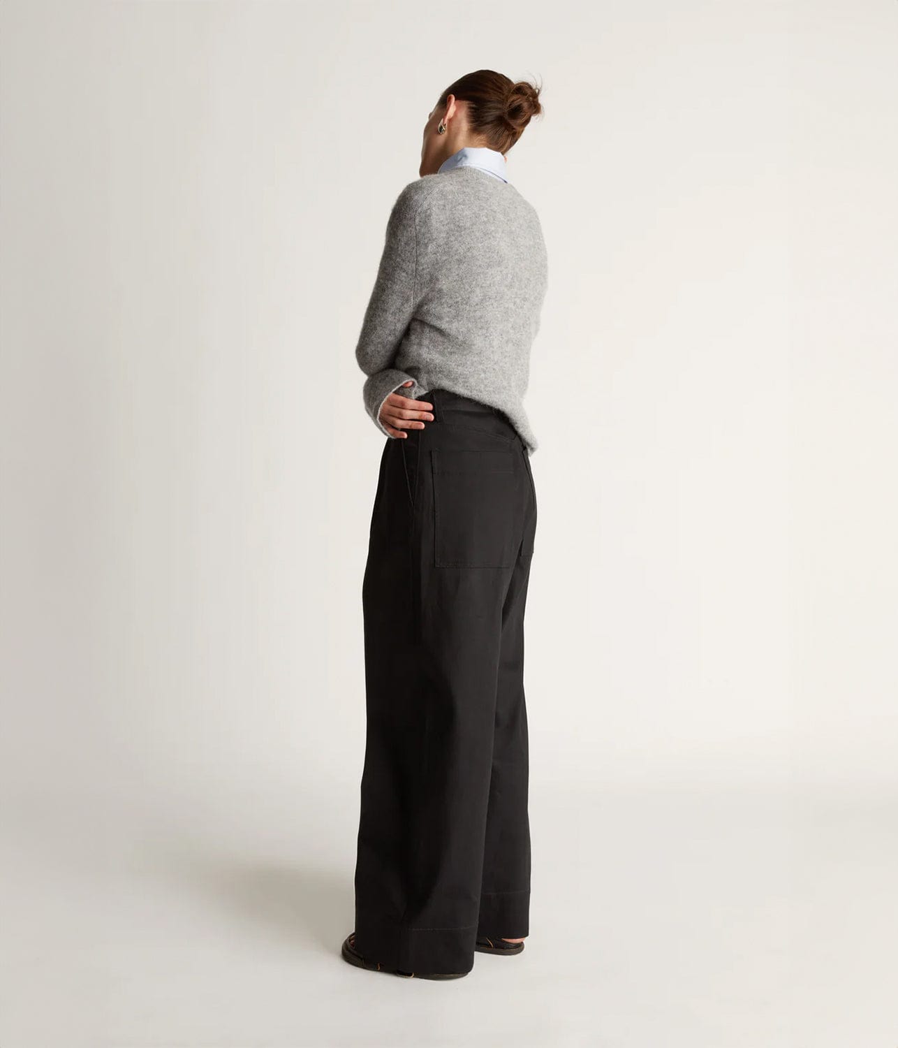 LM DENIM PLEAT PANT- BLACK | LEE MATHEWS |  LEE MATHEWS LM DENIM PLEAT PANT- BLACK