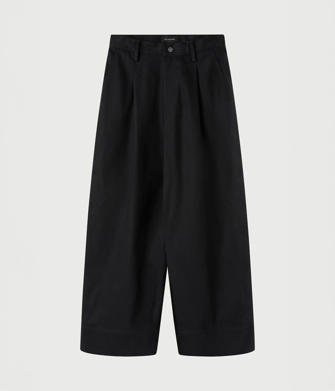 LM DENIM PLEAT PANT- BLACK | LEE MATHEWS |  LEE MATHEWS LM DENIM PLEAT PANT- BLACK