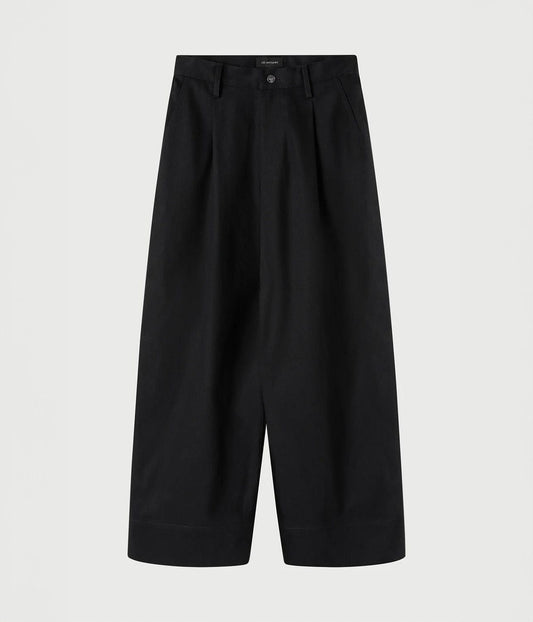 LM DENIM PLEAT PANT- BLACK | LEE MATHEWS |  LEE MATHEWS LM DENIM PLEAT PANT- BLACK