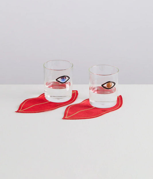 LOOK AT ME GOBLETS- CLEAR/ MULTI | MAISON BALZAC |  MAISON BALZAC LOOK AT ME GOBLETS- CLEAR/ MULTI