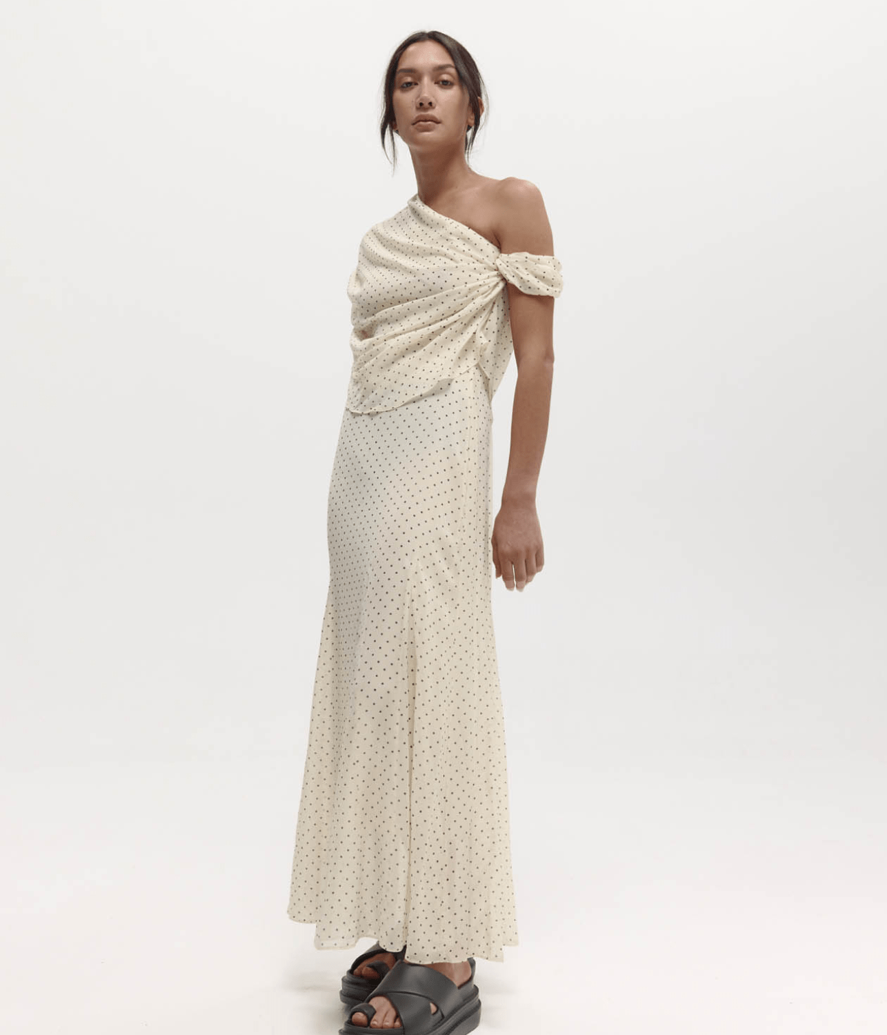 LUCILLE DRESS | HARRIS TAPPER | CREAM POKA HARRIS TAPPER LUCILLE DRESS