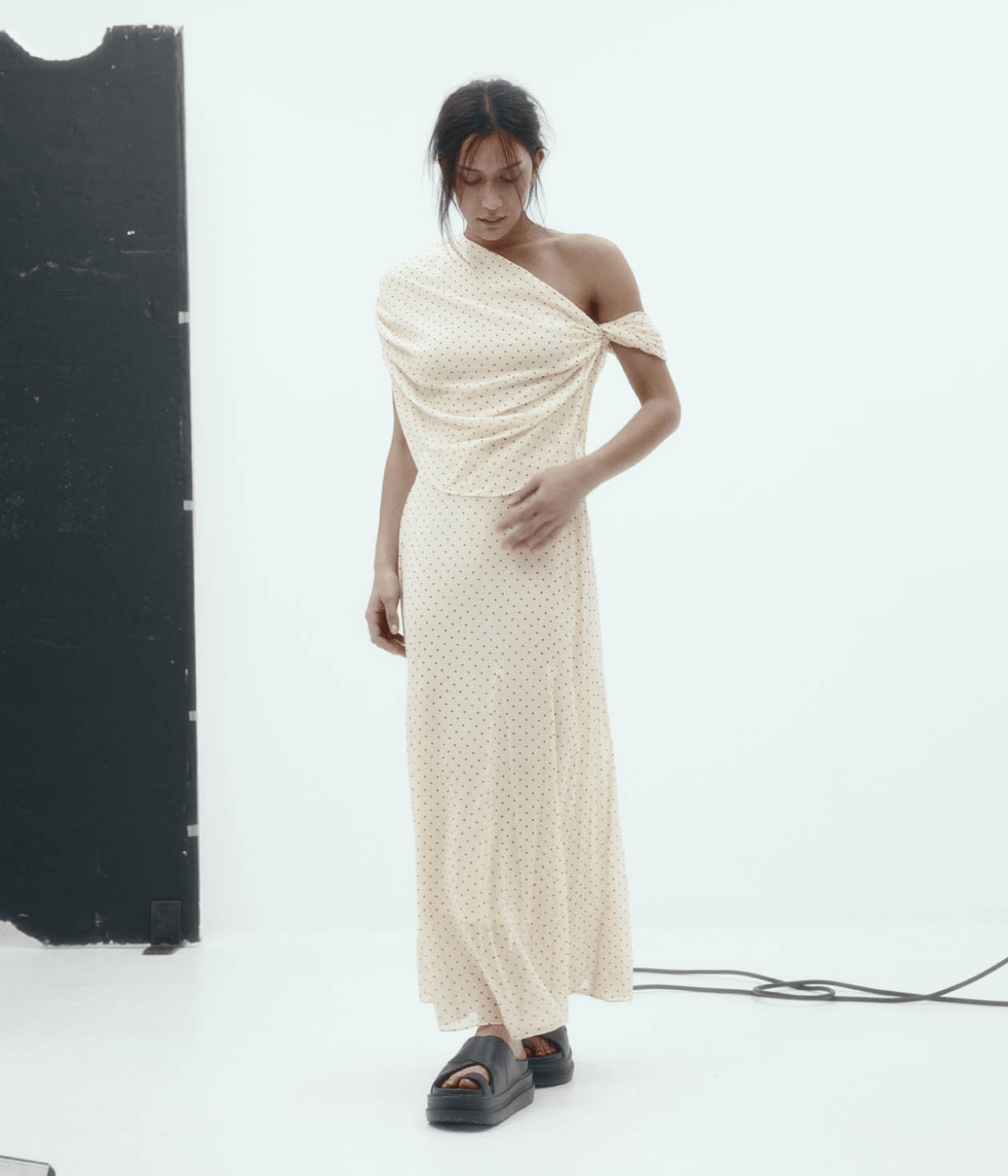 LUCILLE DRESS | HARRIS TAPPER | CREAM POKA HARRIS TAPPER LUCILLE DRESS