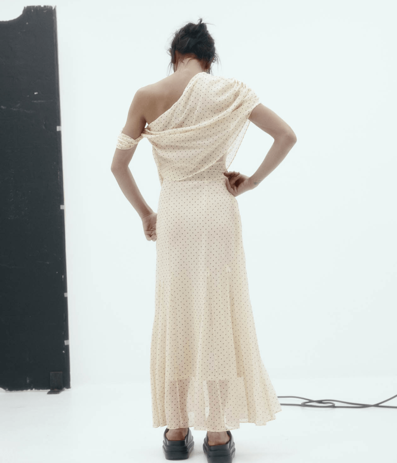 LUCILLE DRESS | HARRIS TAPPER | CREAM POKA HARRIS TAPPER LUCILLE DRESS