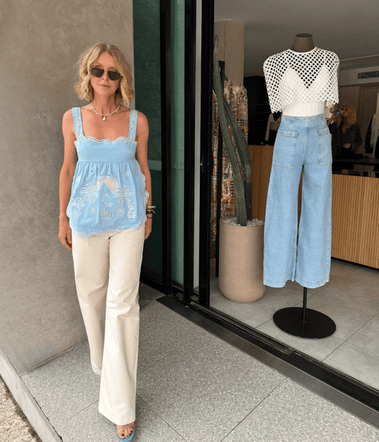 MAIZY EMBROIDERED CAMI TOP | ALEMAIS  ALEMAIS MAIZY EMBROIDERED CAMI TOP