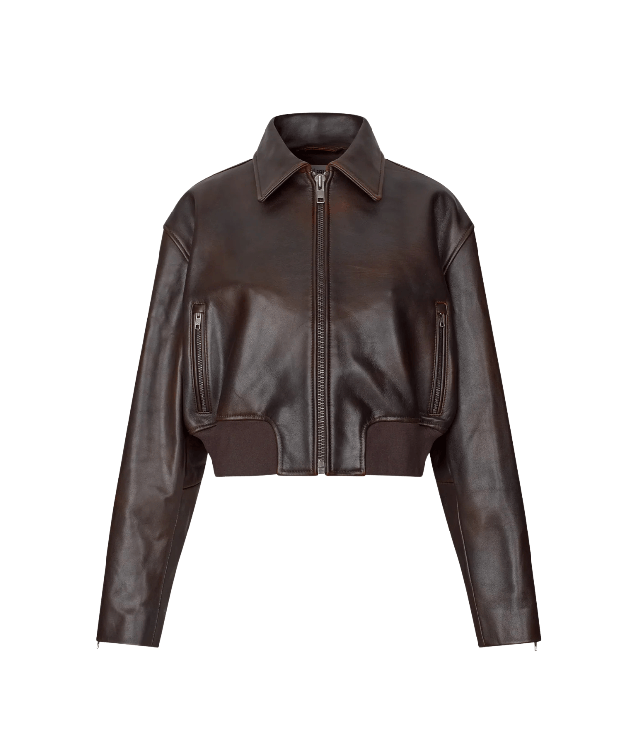 MARILYN LEATHER BOMBER | OVAL SQUARE FOR ARTISTS ONLY MARILYN LEATHER BOMBER