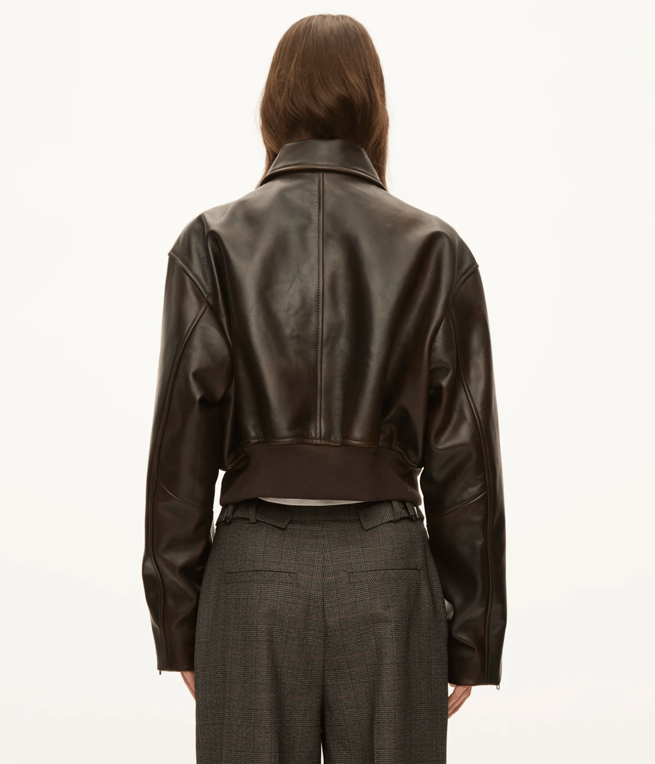 MARILYN LEATHER BOMBER | OVAL SQUARE FOR ARTISTS ONLY MARILYN LEATHER BOMBER