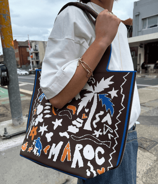 MAROC JACQUARD SHOPPER TOTE | ALEMAIS  ALEMAIS MAROC JACQUARD SHOPPER TOTE