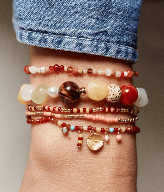 MAROON HARMONY BRACELET | GOLD | ANNI LU ANNI LU MAROON HARMONY BRACELET | GOLD