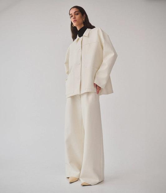 MATIN CAR COAT- IVORY