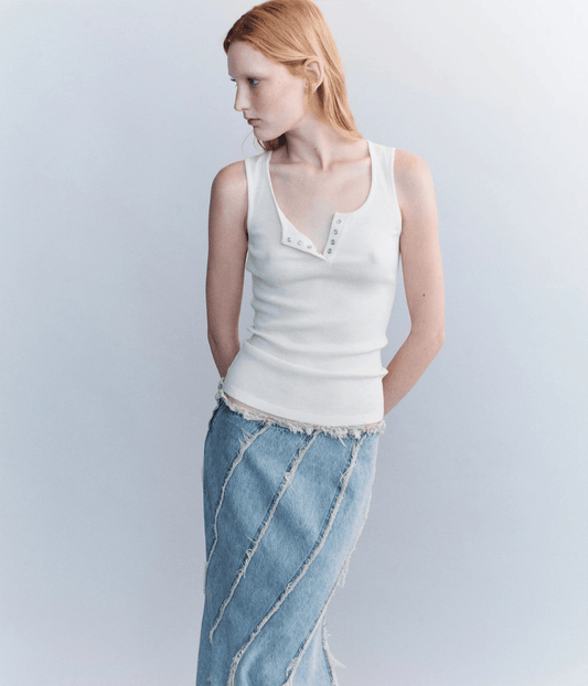 MERINO HENELY TANK | CREAM | COURTNEY ZHENG COURTNEY ZHENG MERINO HENELY TANK