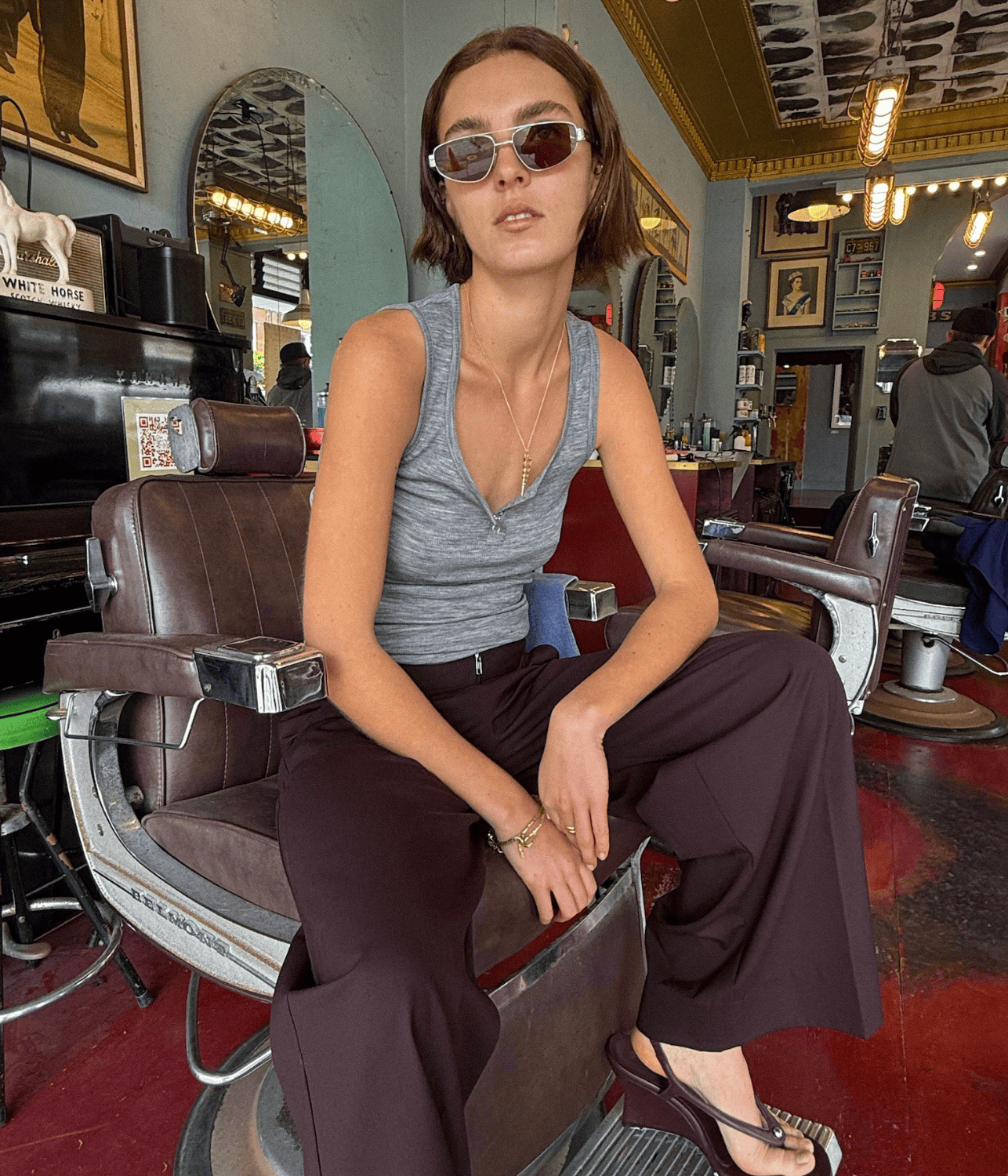 MERINO HENELY TANK | GREY MARLE | COURTNEY ZHENG COURTNEY ZHENG MERINO HENELY TANK