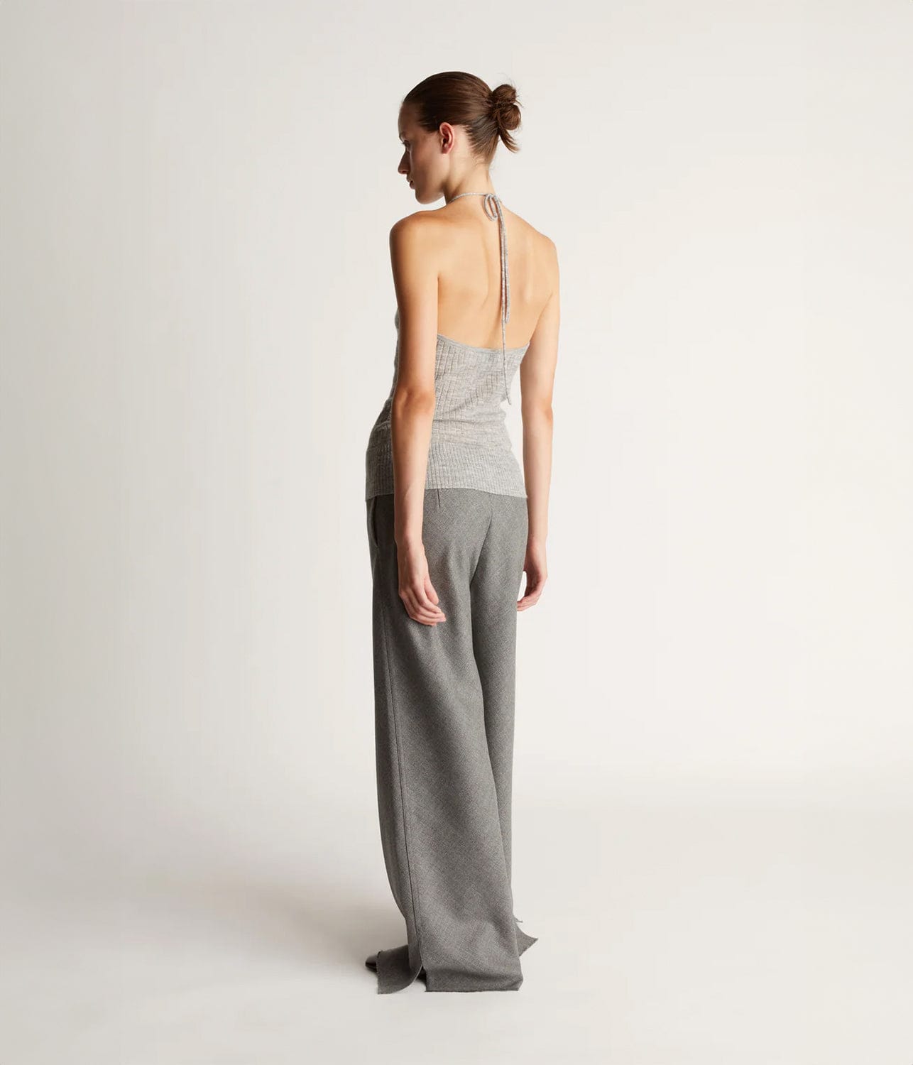 MILA HALTER TOP- GREY | LEE MATHEWS |  LEE MATHEWS MILA HALTER TOP- GREY