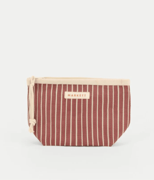 MINI POUCH | MARKETT STUDIO | MERLOT STRIPES MARKETT STUDIO MINI POUCH