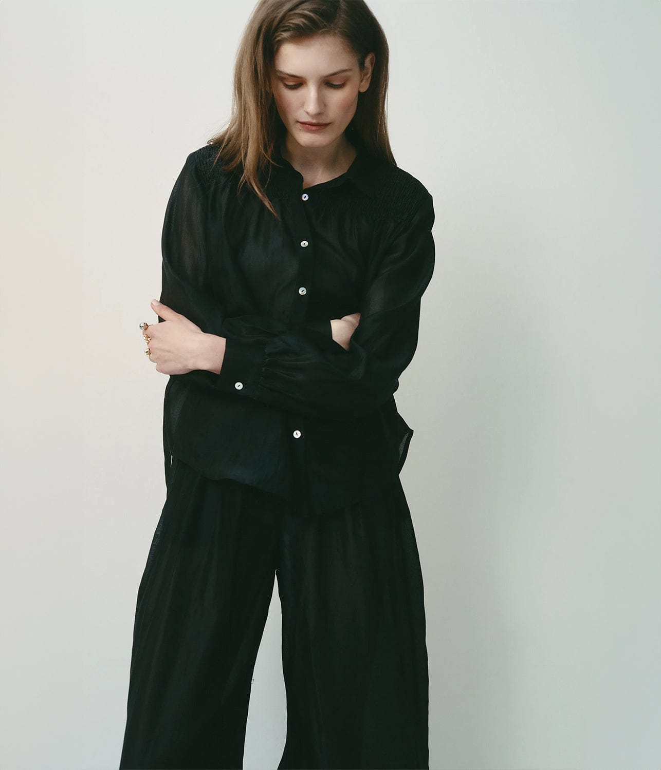 MONET BLOUSE- EBONY NAVY | SARAH_JANE CLARKE |  SARAH-JANE CLARKE MONET BLOUSE- EBONY NAVY