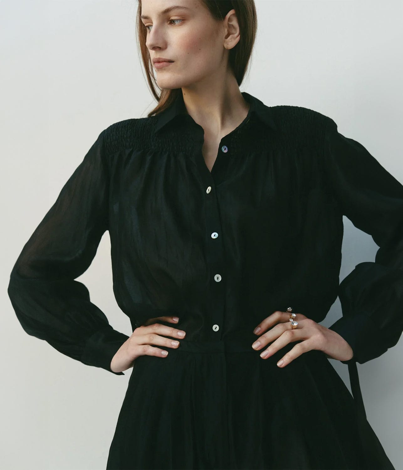 MONET BLOUSE- EBONY NAVY | SARAH_JANE CLARKE |  SARAH-JANE CLARKE MONET BLOUSE- EBONY NAVY