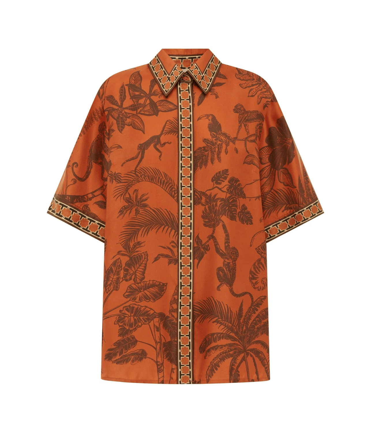 MONKEY DANCE SILK SHIRT | ALEMAIS ALEMAIS MONKEY DANCE SILK SHIRT