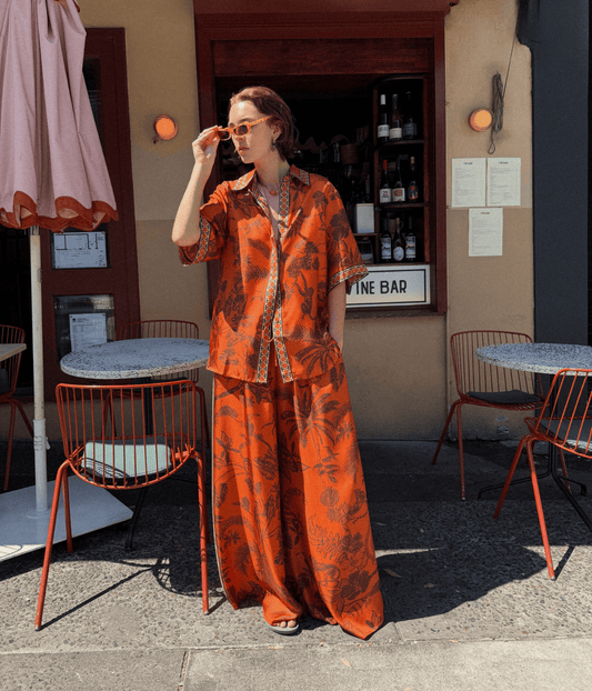 MONKEY DANCE SILK SHIRT | ALEMAIS ALEMAIS MONKEY DANCE SILK SHIRT