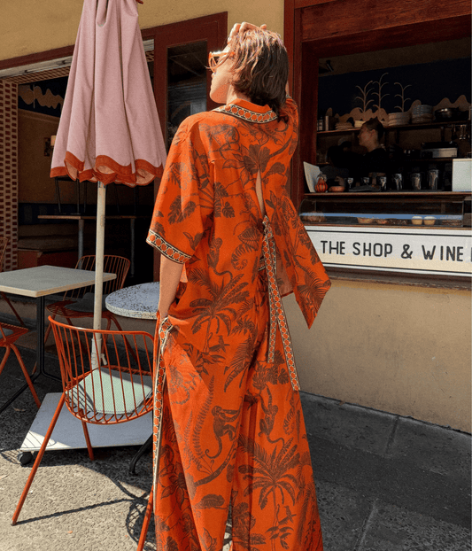 MONKEY DANCE SILK SHIRT | ALEMAIS ALEMAIS MONKEY DANCE SILK SHIRT