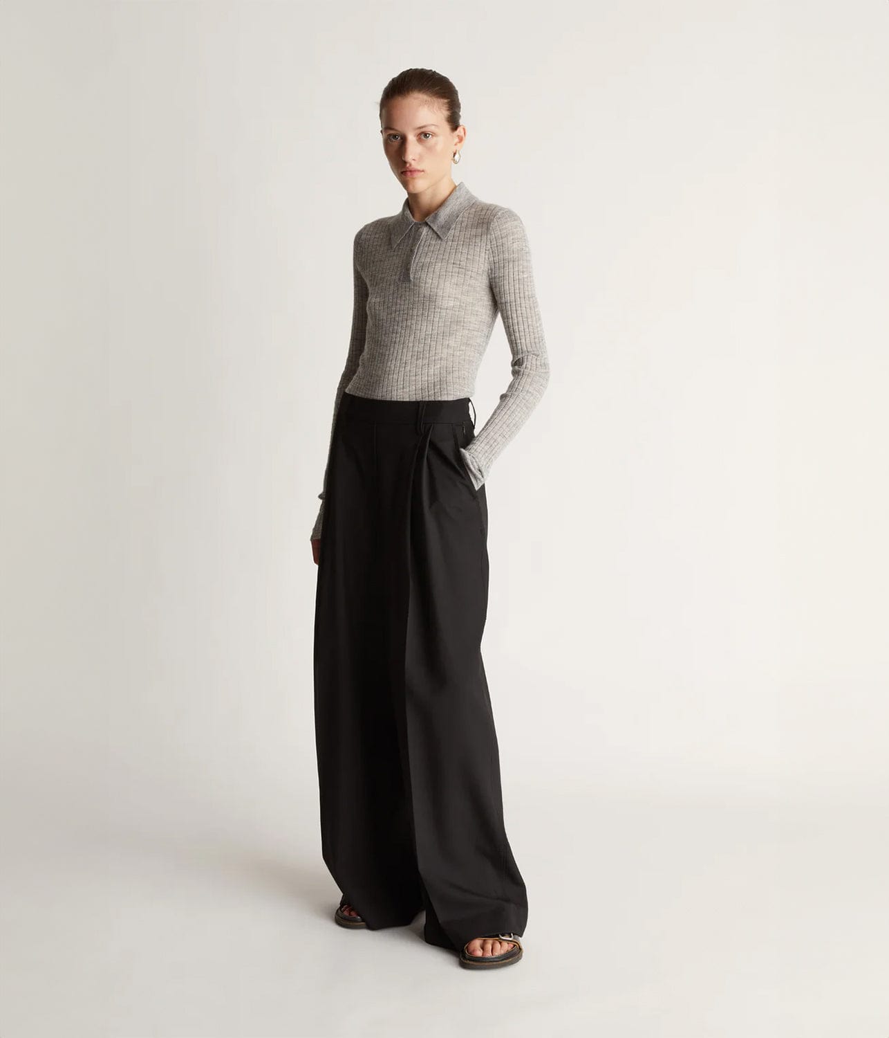 MORTIMER WIDE LEG PANT- BLACK | LEE MATHEW |  LEE MATHEWS MORTIMER WIDE LEG PANT- BLACK