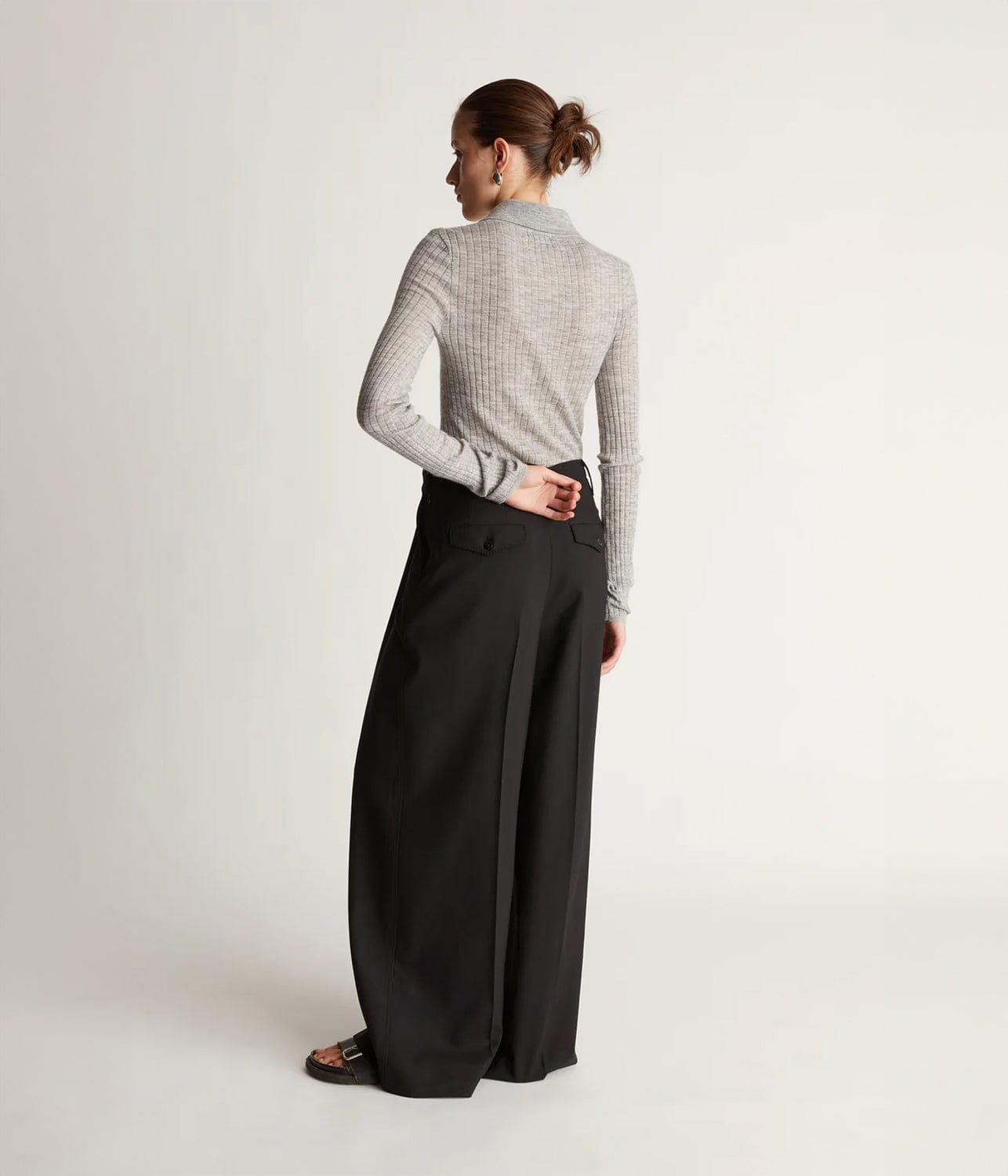 MORTIMER WIDE LEG PANT- BLACK | LEE MATHEW |  LEE MATHEWS MORTIMER WIDE LEG PANT- BLACK