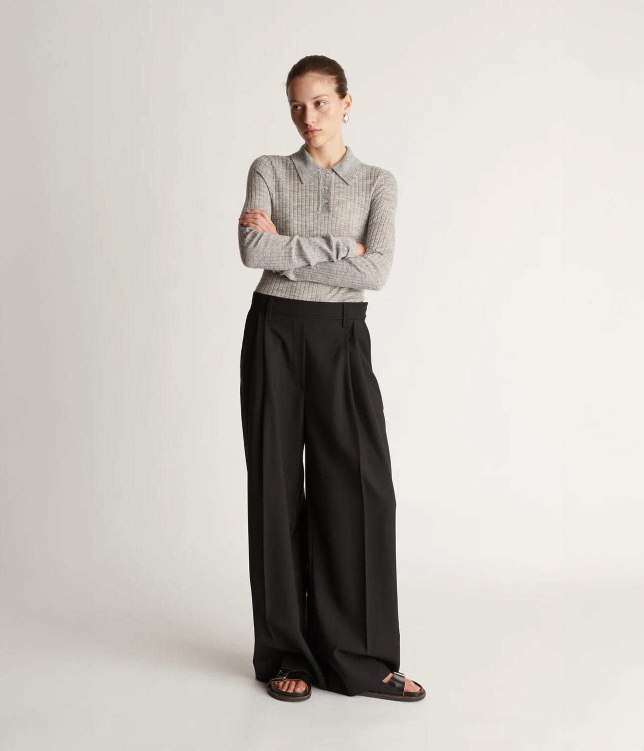 MORTIMER WIDE LEG PANT- BLACK | LEE MATHEW |  LEE MATHEWS MORTIMER WIDE LEG PANT- BLACK