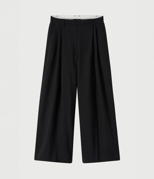 MORTIMER WIDE LEG PANT- BLACK | LEE MATHEW |  LEE MATHEWS MORTIMER WIDE LEG PANT- BLACK