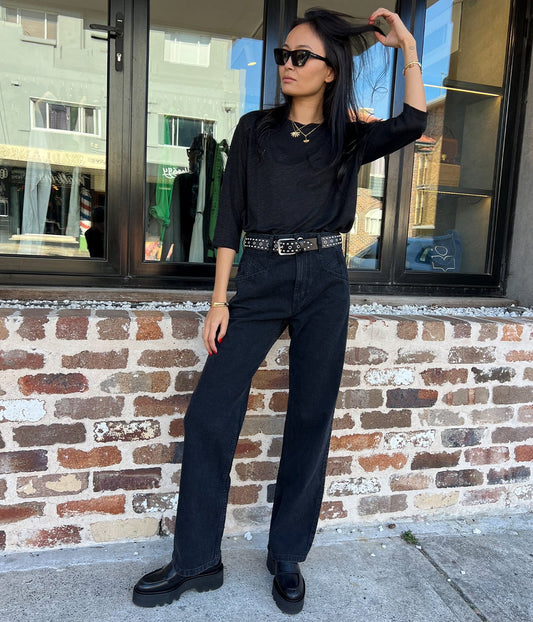 NADEGE PANTS- BLACK | ISABEL MARANT | ISABEL MARANT NADEGE PANTS- BLACK