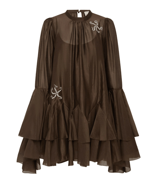 NEPTUNA MINI FLARE SLEEVE DRESS | ALEMAIS ALEMAIS NEPTUNA MINI FLARE SLEEVE DRESS