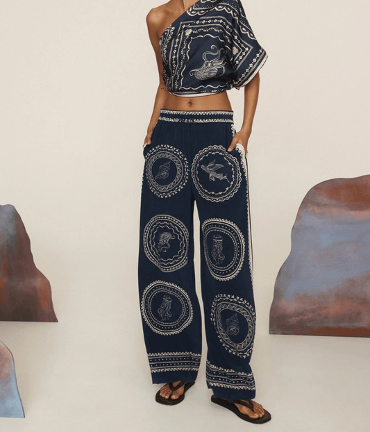 OCEANE SILK PANT | ALEMAIS ALEMAIS OCEANE SILK PANT